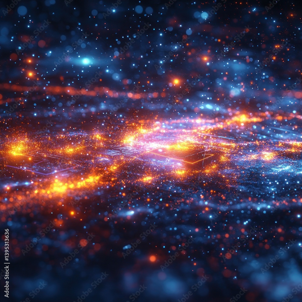 Fototapeta premium Celestial Dance: A Symphony of Light and Energy