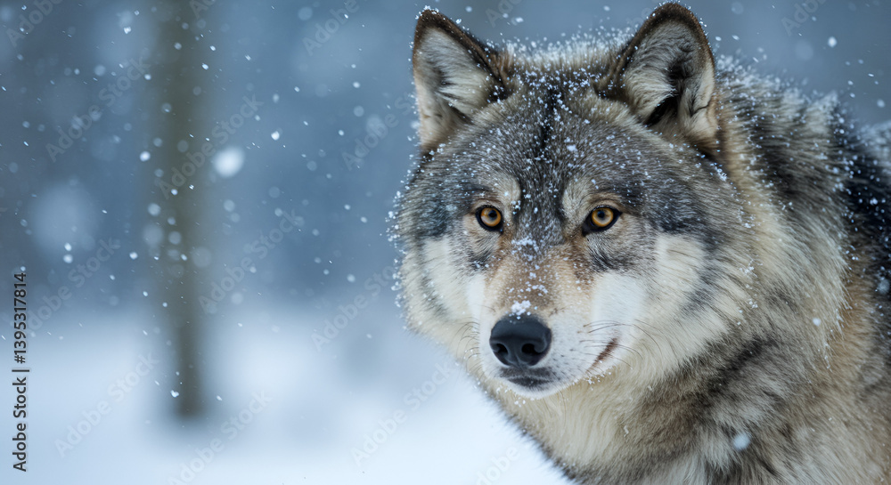 Obraz premium wolf in the snow