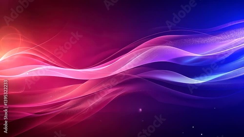 Wallpaper Mural Abstract Waves of Pink and Blue Hues Torontodigital.ca