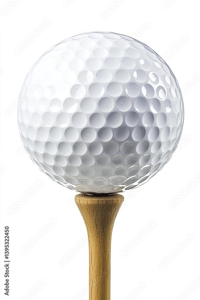 Golf ball on tee Golf ball on tee