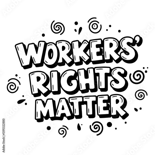Workers' rights graphic, social media