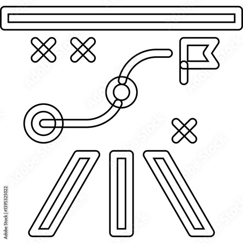 Planning single vector illustration icon