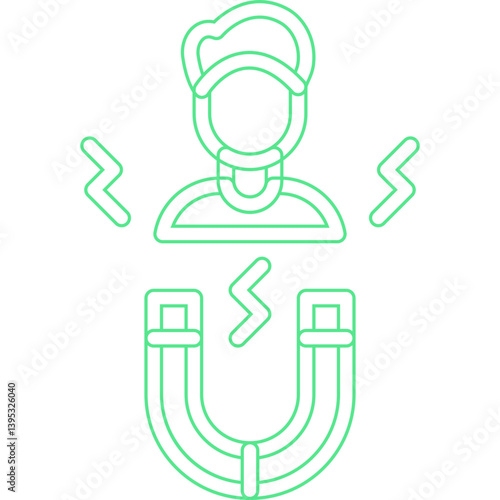Candidate Attraction single vector illustration icon