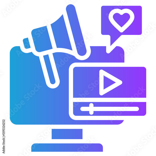 Display Ads glyph gradient icon