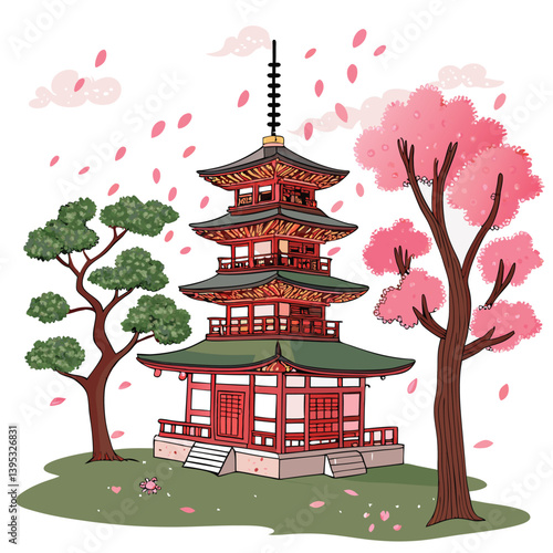 Create a vector illustration featuring bold, stylized strokes depicting traditional Japanese art elements.  Focus on strong lines and impactful design.