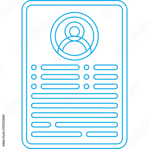 Business Profile single vector illustration icon