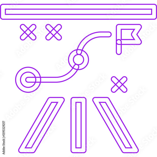 Planning single vector illustration icon
