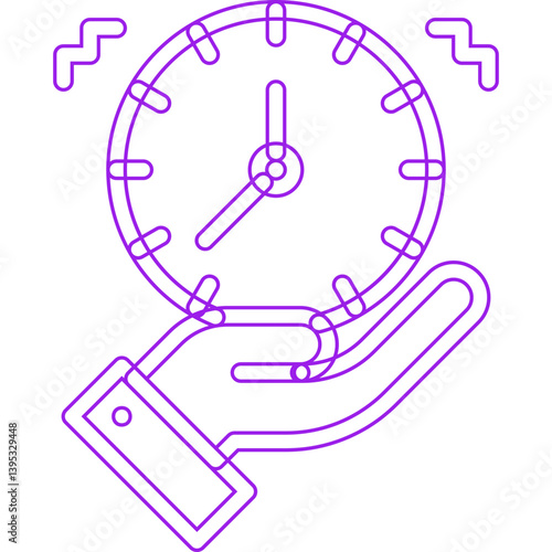 Time Management single vector illustration icon