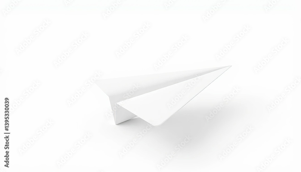 Paper Airplane On Plain Background Paper Airplane On Plain Background