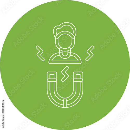 Candidate Attraction single vector illustration icon