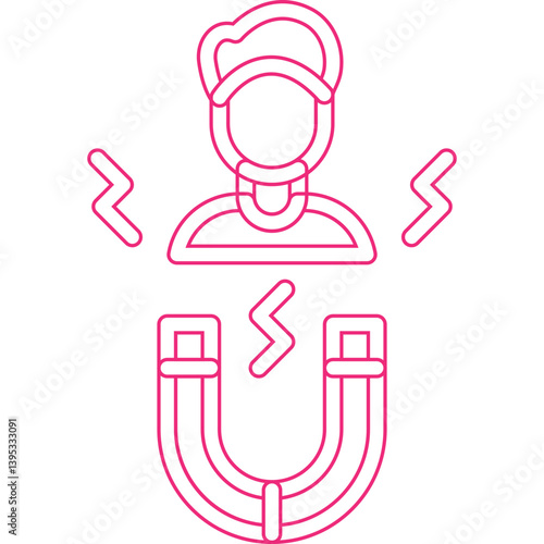 Candidate Attraction single vector illustration icon