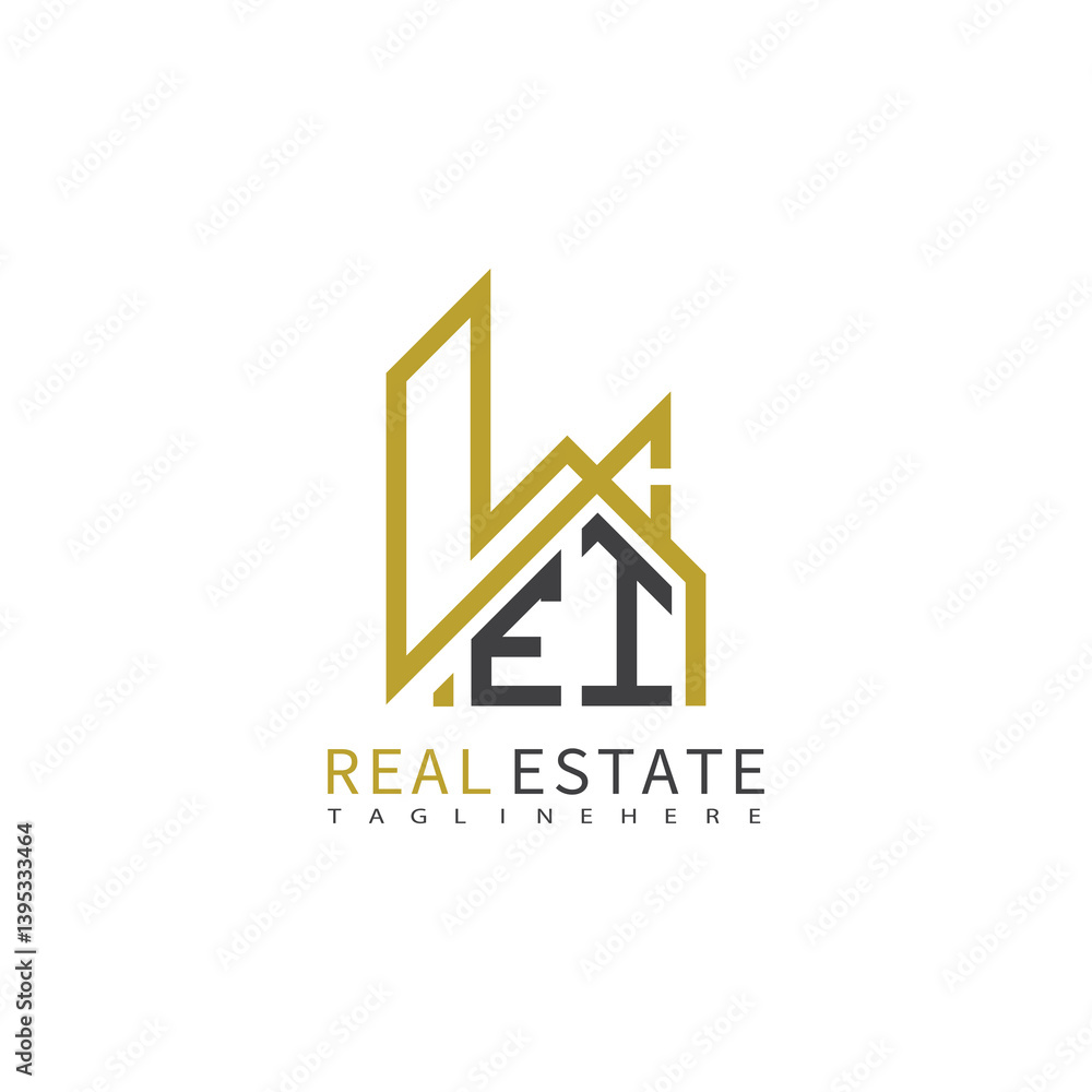 initial monogram logo for real estate With building and home shape creative design.
initial monogram logo for real estate With building and home shape creative design.