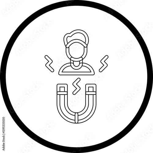 Candidate Attraction single vector illustration icon