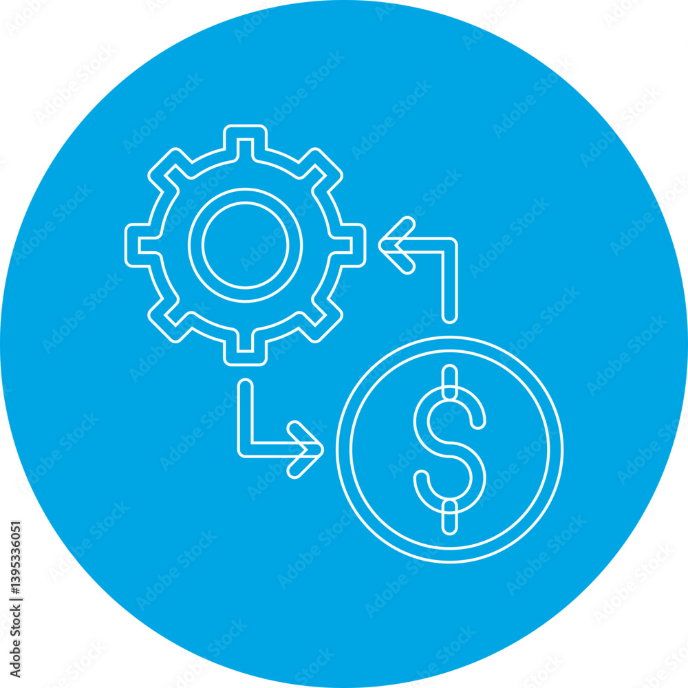 Cost Management single vector illustration icon Cost Management single vector illustration icon