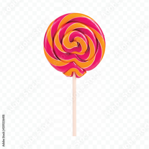colorful lollipop on white background