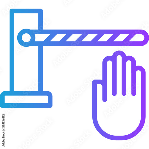 Fence line gradient icon