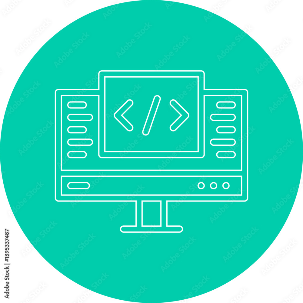 Development single vector illustration icon Development single vector illustration icon