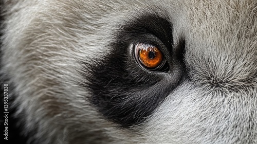 close-up of a giant panda's eye