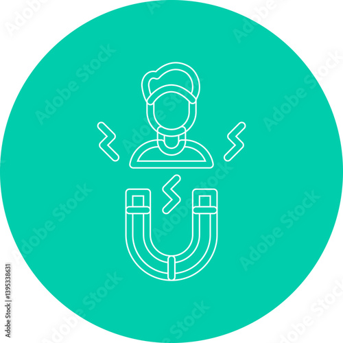 Candidate Attraction single vector illustration icon