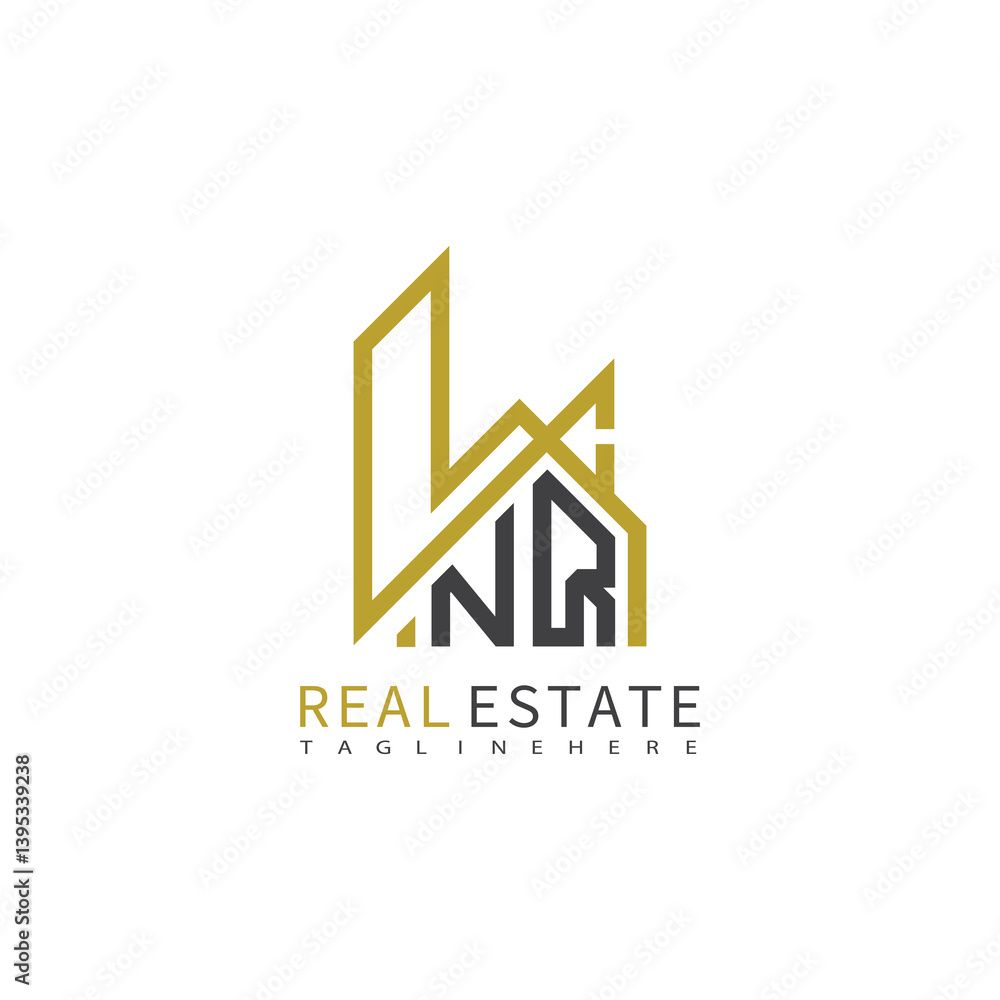 initial monogram logo for real estate With building and home shape creative design.
initial monogram logo for real estate With building and home shape creative design.