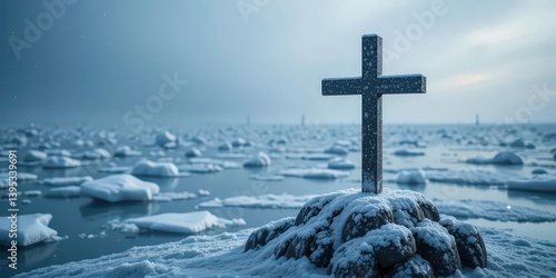  Snowy Cross The cross dusted with snow reflecting that even in bleakness grace can be found.