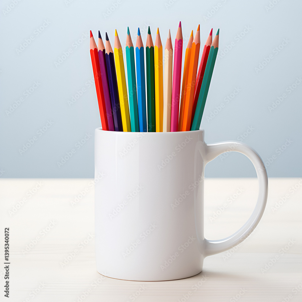 colored pencils in a cup colored pencils in a cup