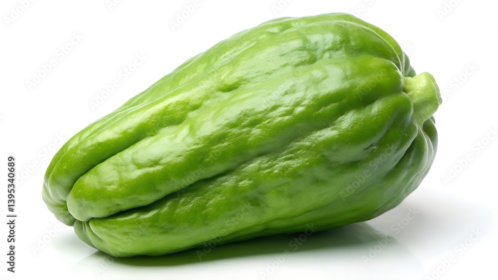 Fresh Chayote with Green Skin and Smooth Texture Isolated on White Background
Fresh Chayote with Green Skin and Smooth Texture Isolated on White Background