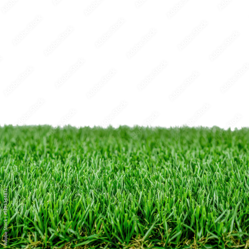 Obraz premium Vibrant green grass close-up outdoor natural setting cutout background bright environment nature concept