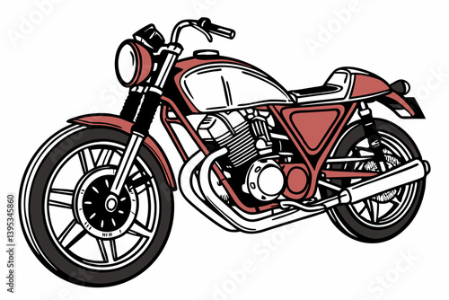motorcycle on a white background