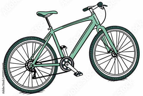 bicycle isolated on white