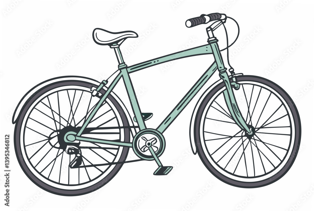 Obraz premium bicycle isolated on white