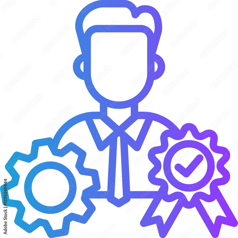 Experience line gradient icon Experience line gradient icon