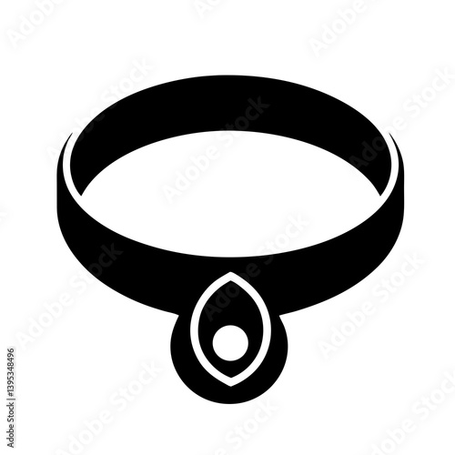 Elegant Necklace Silhouette Design With Gemstone Minimalist Jewelry Fashion Accessory Style