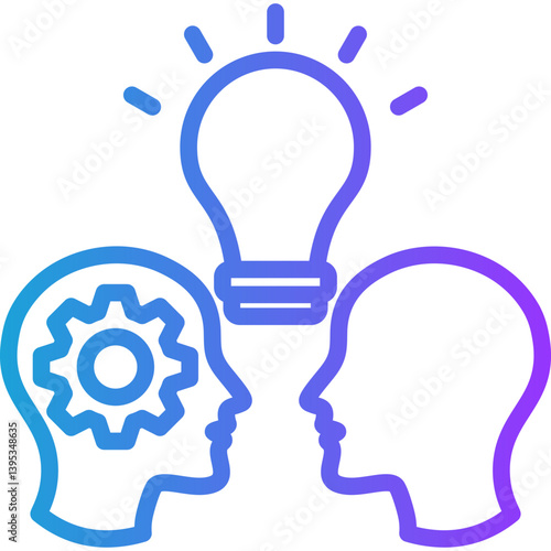 Mentor line gradient icon