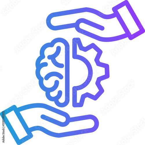 Practice line gradient icon