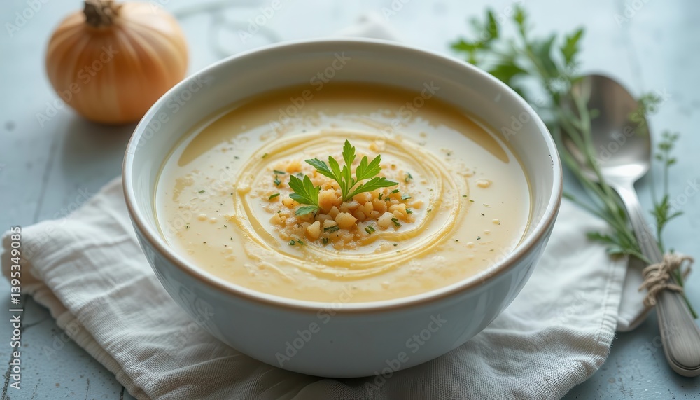 Pastel French Onion Soup Soft, Delicate Hues and a Lighthearted Aesthetic Pastel French Onion Soup Soft, Delicate Hues and a Lighthearted Aesthetic