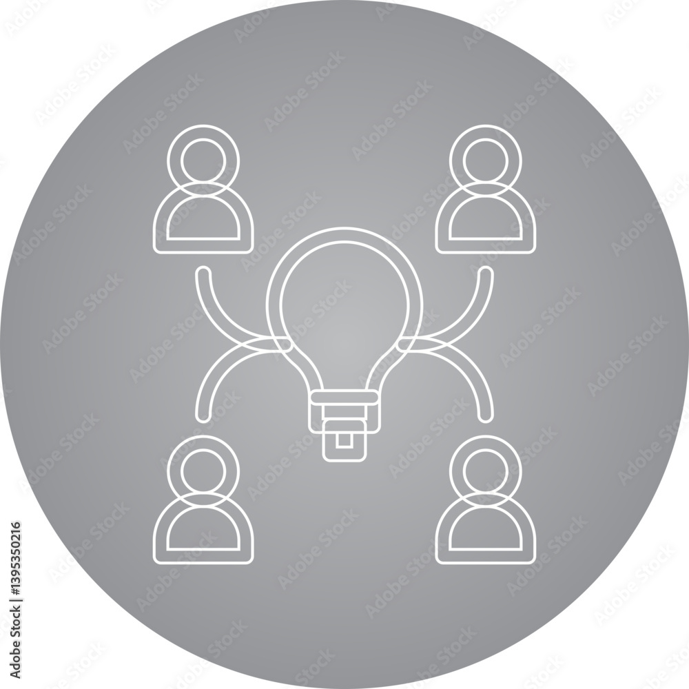 Executive Team single vector illustration icon