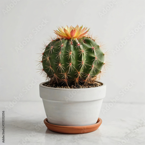 ai generated image of cactus plant with white background
