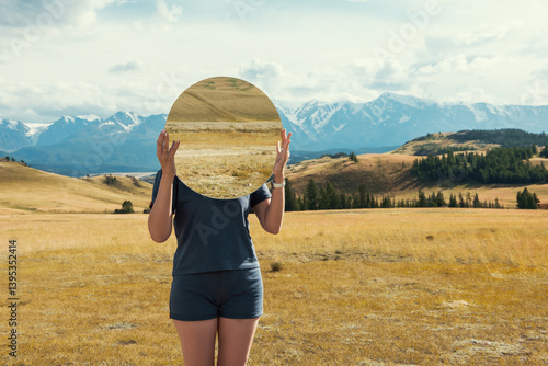 Woman standing in in summer...
