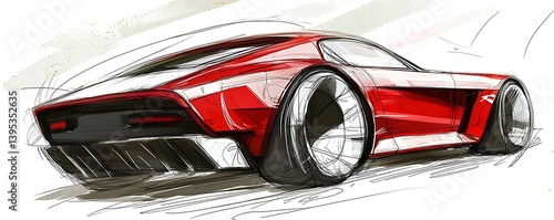 Architectural sketch a sleek, modern, minimalist house design