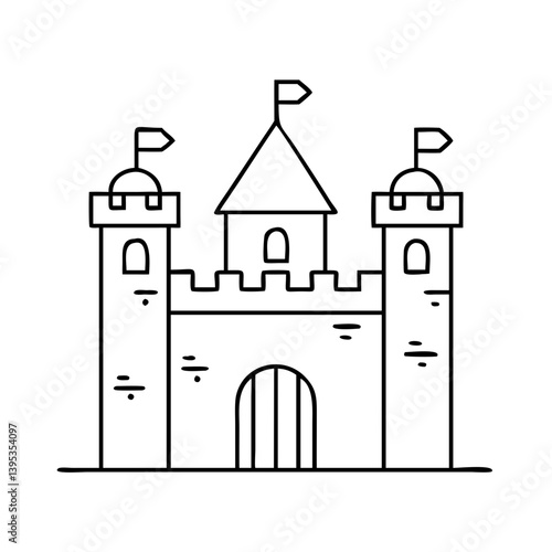 castle icon, castle vector illustration-simple illustration of castle, perfect for castle logos and icons