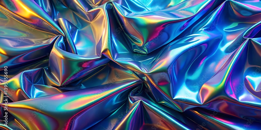 Colorful abstract holographic foil background creates a mesmerizing visual effect with shimmering textures and reflective surfaces background, abstract, texture, colorful, shiny, Colorful abstract holographic foil background creates a mesmerizing visual effect with shimmering textures and reflective surfaces background, abstract, texture, colorful, shiny,