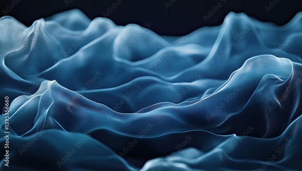 Obraz premium Abstract blue flowing forms