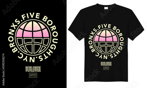 five boroughts nyc bronxs worldide nyc t shirt design