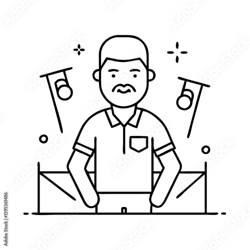 club bouncer icon, club bouncer vector illustration-simple illustration of club bouncer, perfect for club bouncer logos and icons