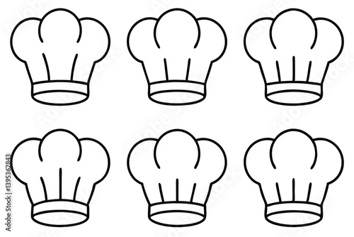Chef Hat Classic Line Art for Cooking