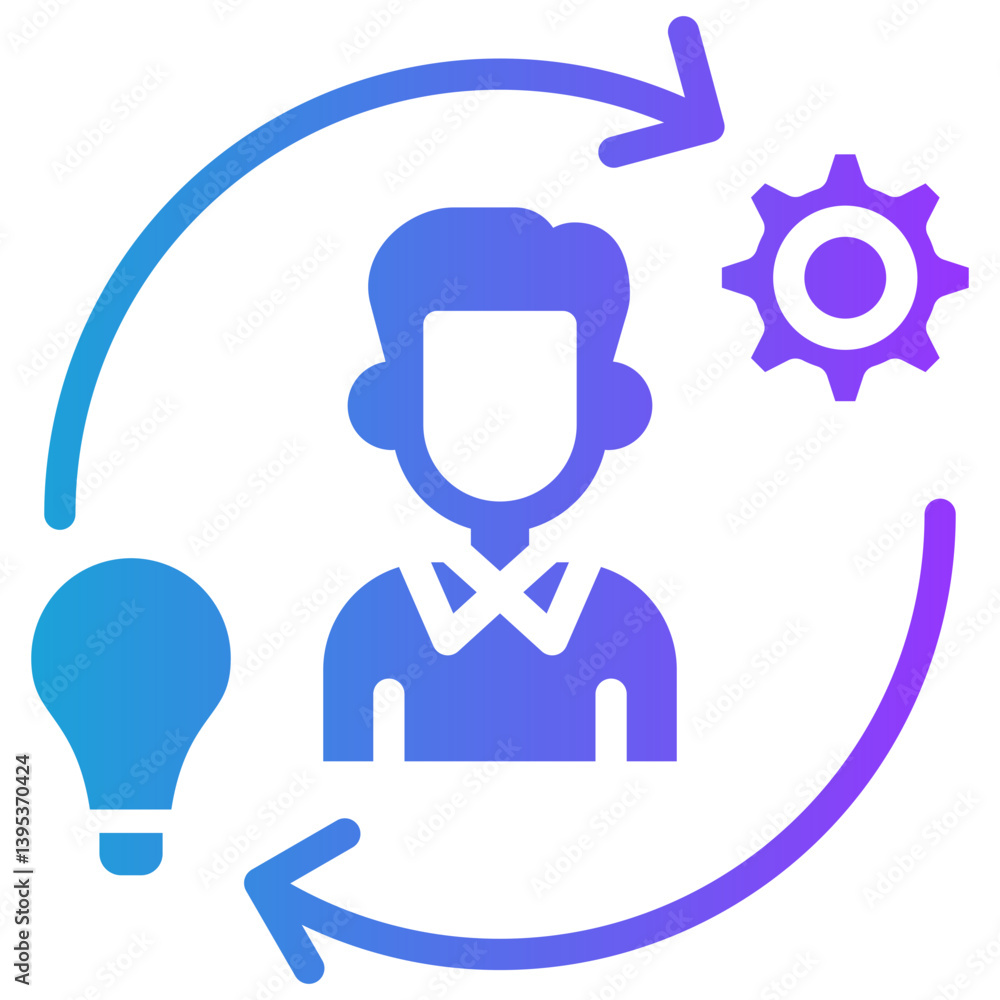 Competence glyph gradient icon Competence glyph gradient icon