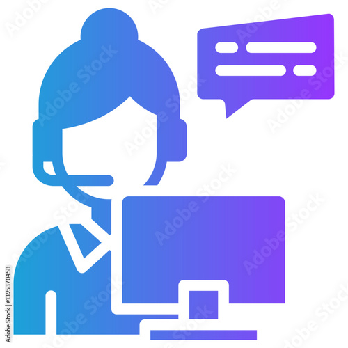 Consultant glyph gradient icon