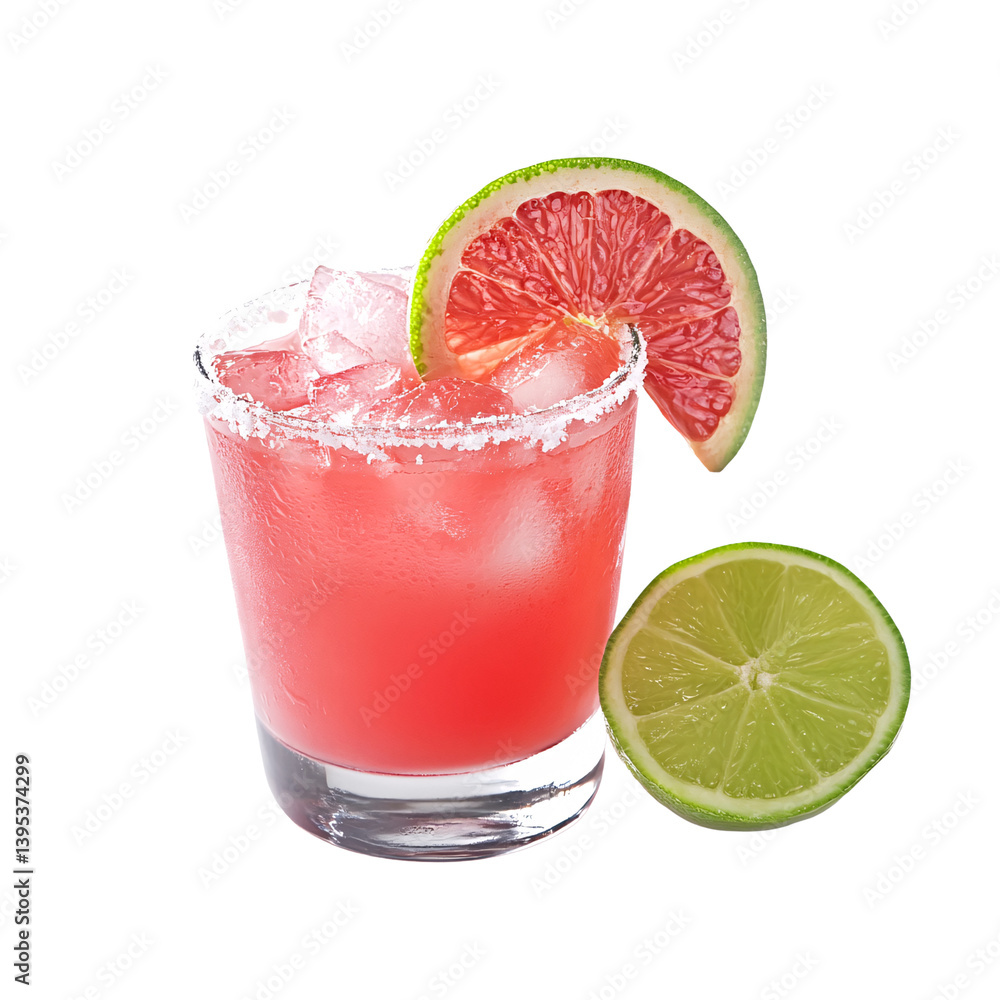 Refreshing Paloma Cocktail with Grapefruit Slice and Salted Rim on Transparent Background Delicious and vibrant summer drink concept Refreshing Paloma Cocktail with Grapefruit Slice and Salted Rim on Transparent Background Delicious and vibrant summer drink concept