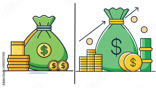 money bag with coins